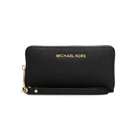 michael kors saffiano phone wristlet|Jet Set Small Saffiano Leather Wristlet .